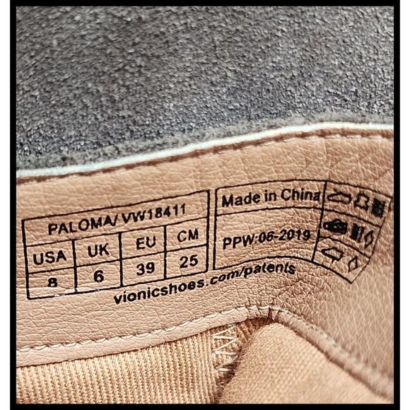 VIONIC Paloma Suede Leather Wedge Ankle Bootie Boots Gray Taupe 39 8 US - Picture 10 of 11